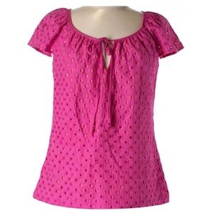 Excellent condition! Pretty in pink blouse. Trina Turk